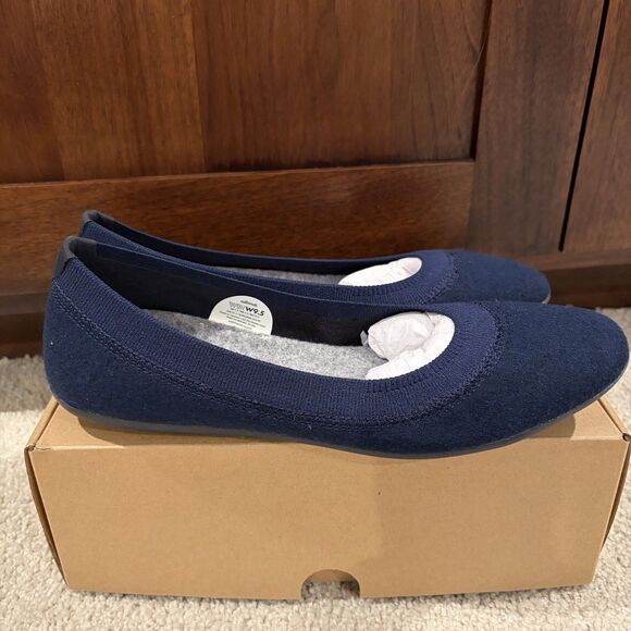 NEW Allbirds Wool Breezer Women Flats Shoes Size 9.5 Deep Navy Machine Washable - Picture 3 of 10